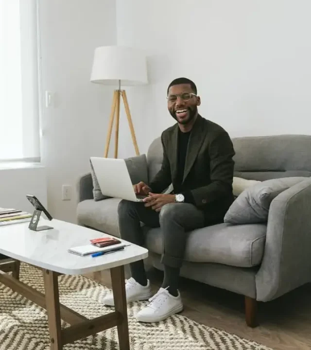 A freelancer working from home.